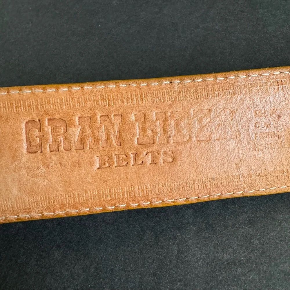 Ostrich Skin Leather Belt Gran Lider Exotic Full Quill Buttercup Western Mens 36